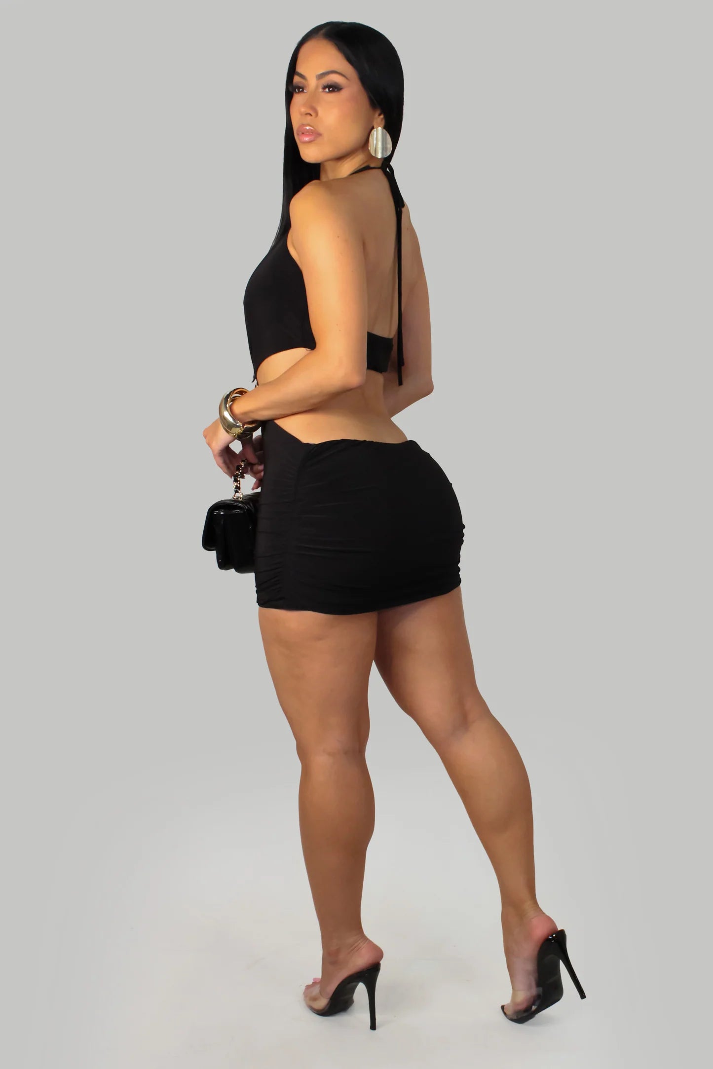 Party's Mode Mini Dress - Black