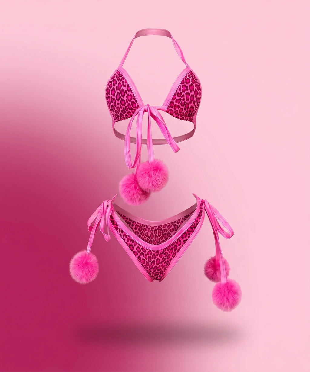 Pink Purr Pom Pom Bikini