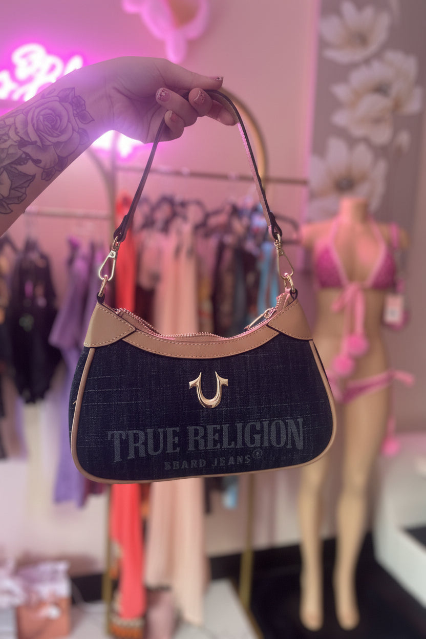 Authentic True Religion Icon Stitch Purse