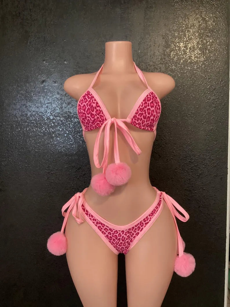 Pink Purr Pom Pom Bikini