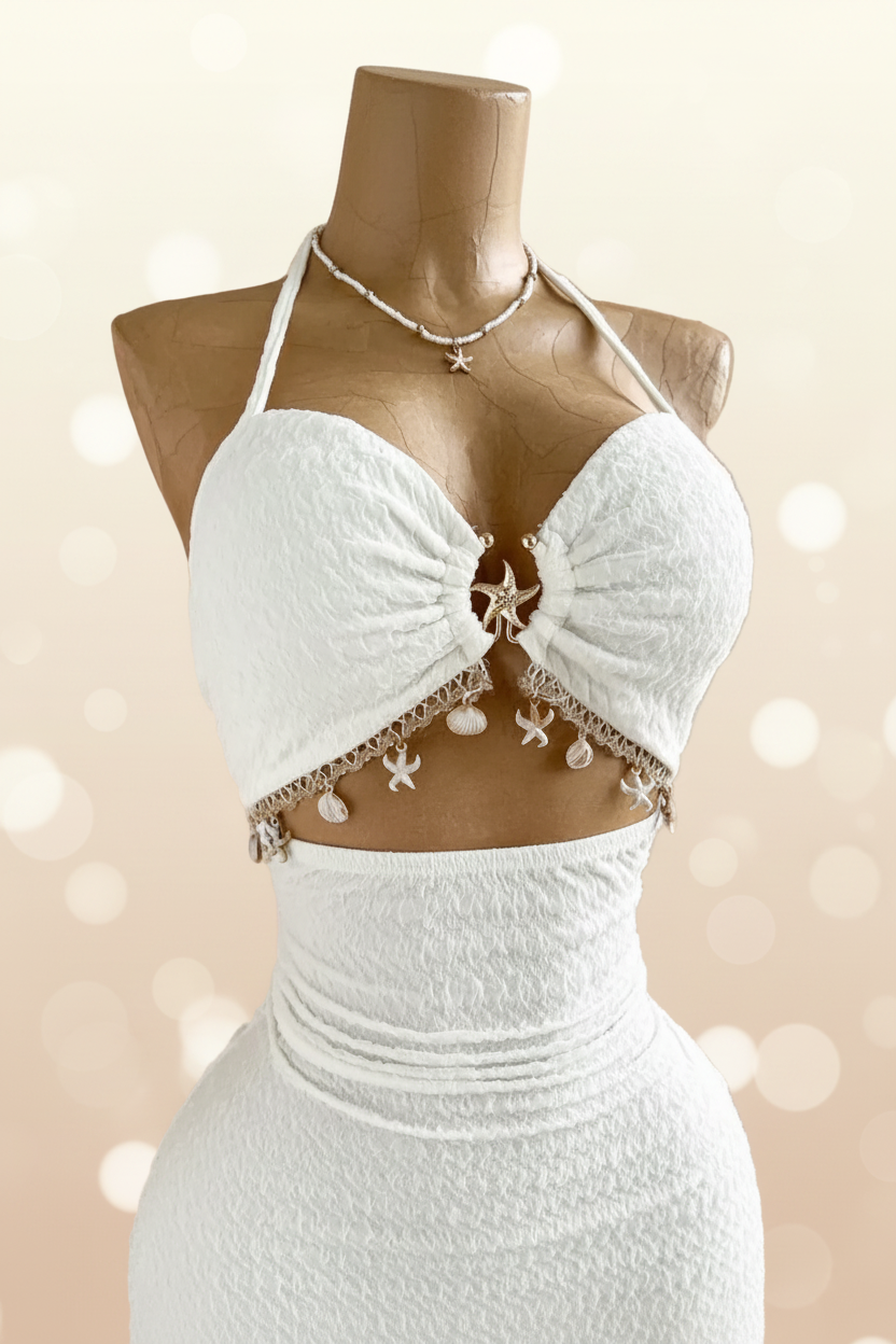 Siren Cove Mini Dress - White