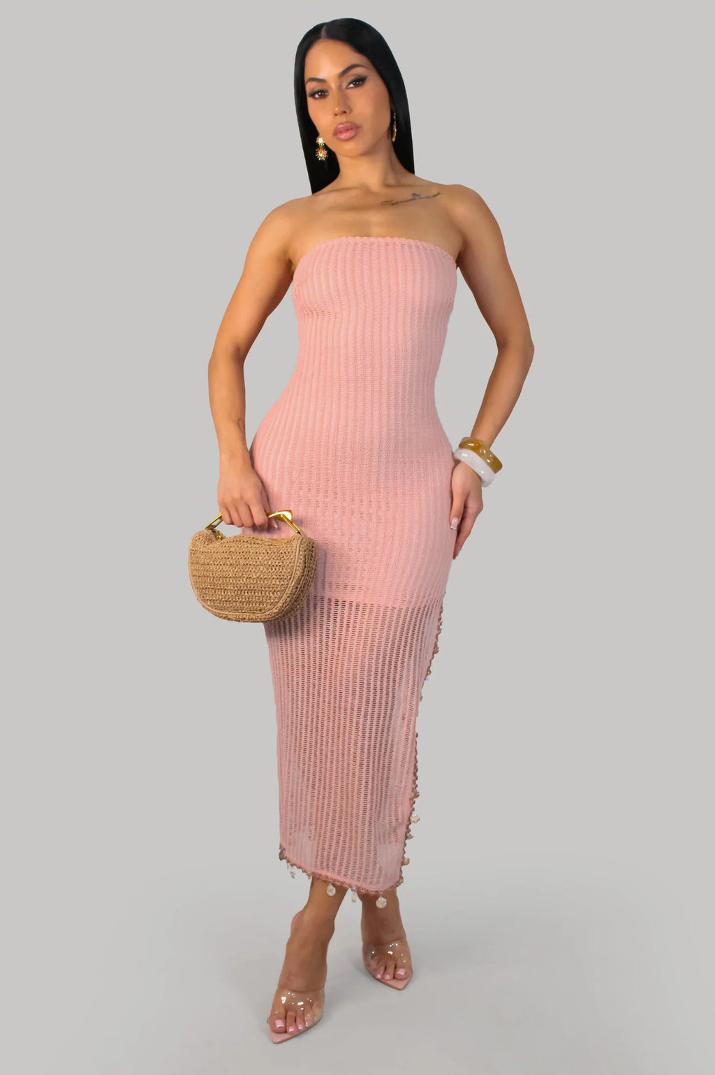 Sexy Pearl Dress- Coral 2 left 💞