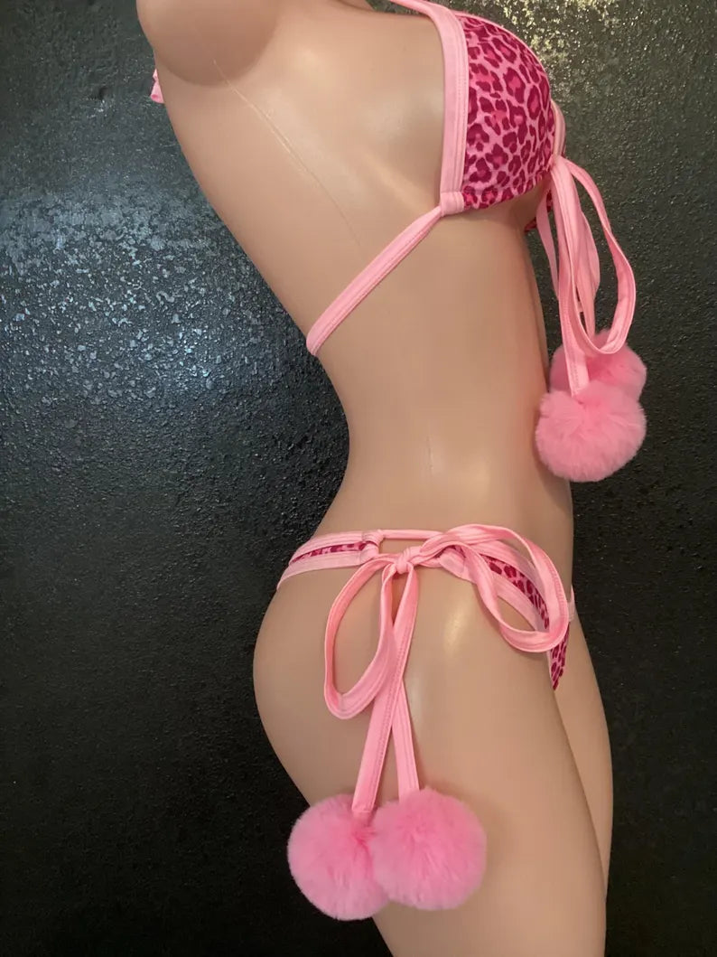 Pink Purr Pom Pom Bikini