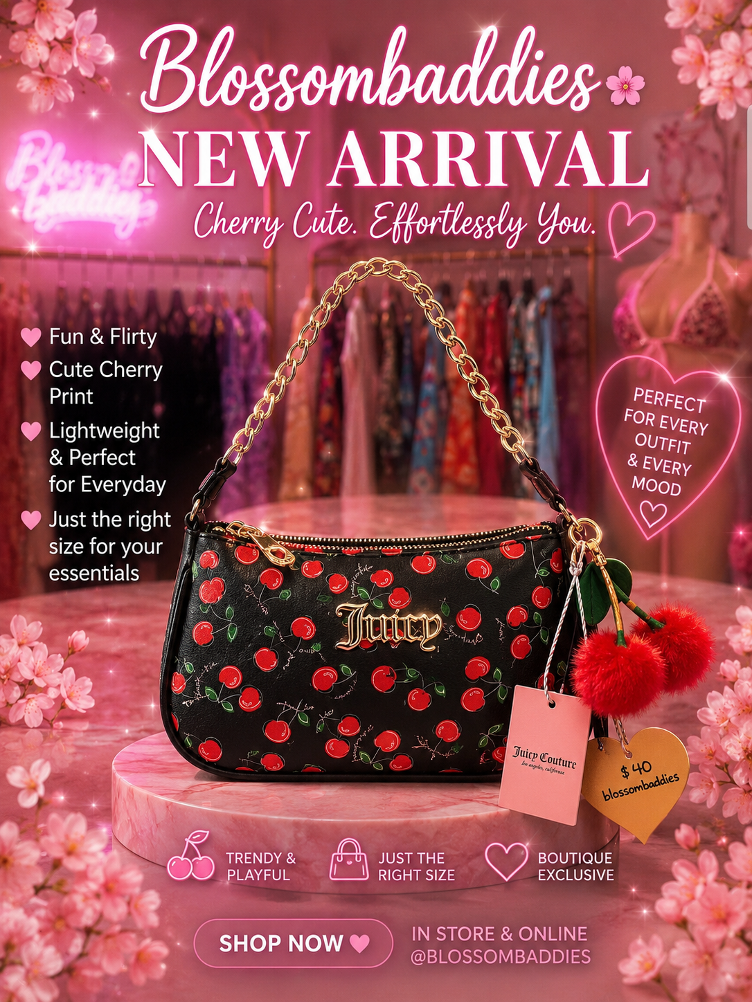 Authentic Juicy Couture Cherry Pop Bag